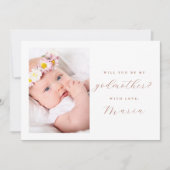 シンプル スクリプト テラコッタ ご両親さま プロポーズ フォト 招待状 (正面)