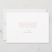 シンプル スクリプト フォト コラージュ ベイビー サンキューカード (裏面)