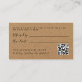 シンプル スクリプト ラスティック カントリー クラフト 紹介カード エンクロージャーカード (裏面)