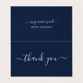 シンプル・スクリプト、ロゴ/写真・サンキューカード 名刺 (外部フラット)