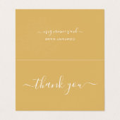 シンプル・スクリプト、ロゴ/写真・サンキューカード 名刺 (外部フラット)