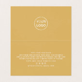 シンプル・スクリプト、ロゴ/写真・サンキューカード 名刺 (内部フラット)