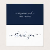 シンプル・スクリプト、ロゴ/写真・サンキューカード 名刺 (外部フラット)