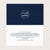 シンプル・スクリプト、ロゴ/写真・サンキューカード 名刺 (内部フラット)