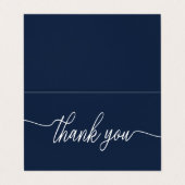 シンプル・スクリプト、ロゴ/写真・サンキューカード 名刺 (外部フラット)