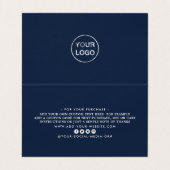 シンプル・スクリプト、ロゴ/写真・サンキューカード 名刺 (内部フラット)