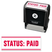 シンプル「ステータス:有料」ゴム印 セルフインキングスタンプ (インサイチュ)