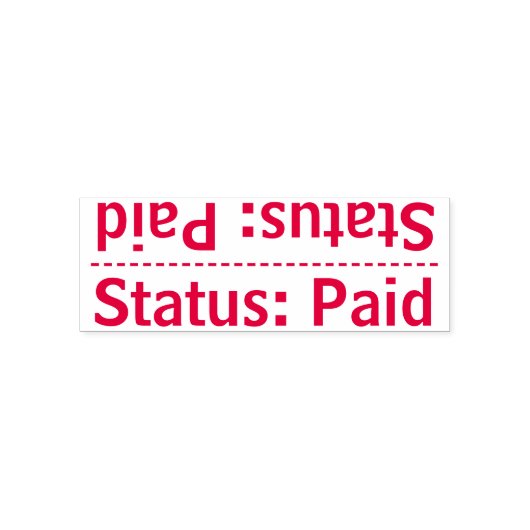 シンプル「ステータス:有料」ゴム印 セルフインキングスタンプ (デザイン)