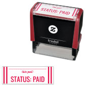 シンプル「ステータス：有料」ゴム印 セルフインキングスタンプ (インサイチュ)