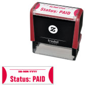 シンプル「ステータス：有料」ゴム印 セルフインキングスタンプ (インサイチュ)