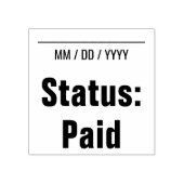 シンプル「ステータス:有料」ゴム印 ラバースタンプ (インプリント)