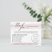 シンプル ストア 小規模ビジネス 説明書 ケア サンキューカード (スタンド正面)