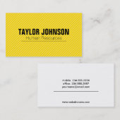 シンプル | ストライプ（黄） 名刺 (正面/裏面)
