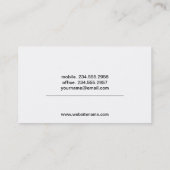 シンプル | ストライプ（黄） 名刺 (裏面)