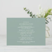 シンプル セージ 結婚式の詳細 2 ホテル 招待状 (スタンド正面)