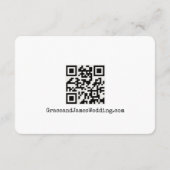 シンプル タイプライター タイポグラフィ 詳細 QR コード エンクロージャーカード (裏面)