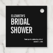 シンプル タイポグラフィー ブライダル サンクス フェイバータグ (裏面)