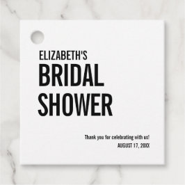 シンプル タイポグラフィー ブライダル サンクス フェイバータグ