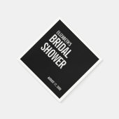 シンプル タイポグラフィー ブライダル シャワー スタンダードカクテルナプキン (角)