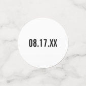 シンプル タイポグラフィ ブライダル シャワー コンフェッティ (スモール正面)