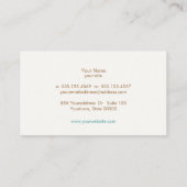 シンプル ターコイズブルー スタイリッシュ ミニマル 名刺 (裏面)