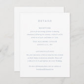 シンプル ダスティーブルー ウェディングの詳細 エンクロージャーカード (正面/裏面)