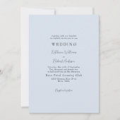 シンプル ダスティーブルー 親族なし 結婚式 招待状 (正面)