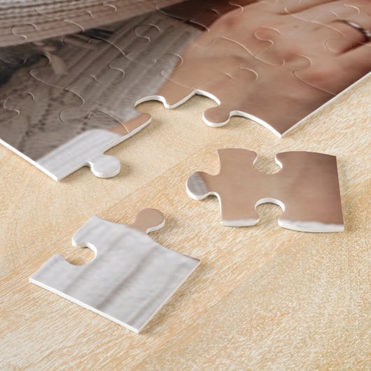 シンプル&ダークエレガントブルゴーニュのクリスマス ジグソーパズル (側面)