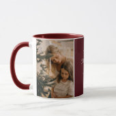 シンプル&ダークエレガントブルゴーニュのクリスマス マグカップ (左)