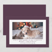 シンプル ダークビザンティン フレーム フォト シーズンカード (正面/裏面)