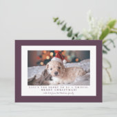 シンプル ダークビザンティン フレーム フォト シーズンカード (スタンド正面)