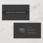 シンプル&ダークモダングレイストライプ名刺 名刺 (正面/裏面)