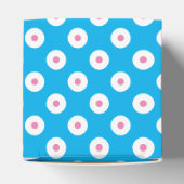 シンプル&チェリーブルー、ホワイト、ピンクポルカ点々のある フェイバーボックス (上部)