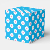シンプル&チェリーブルー、ホワイト、ピンクポルカ点々のある フェイバーボックス (裏面サイド)