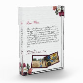 シンプル・チッパーソナライズされたク・ラブ・レター フォトブロック (左)