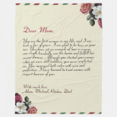 シンプル・チッパーソナライズされたク・ラブ・レター  フリースブランケット (正面)