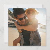 シンプル ツー フォト ウェディング セーブ ザ デート (裏面)