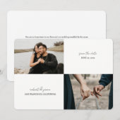 シンプル ツー フォト セーブ ザ デート カード (正面/裏面)