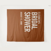 シンプル テラコッタ タイポグラフィー ブライダル シャワー タペストリー (正面(横))