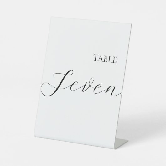 シンプル テーブルナンバー Seven 台座サイン (正面)