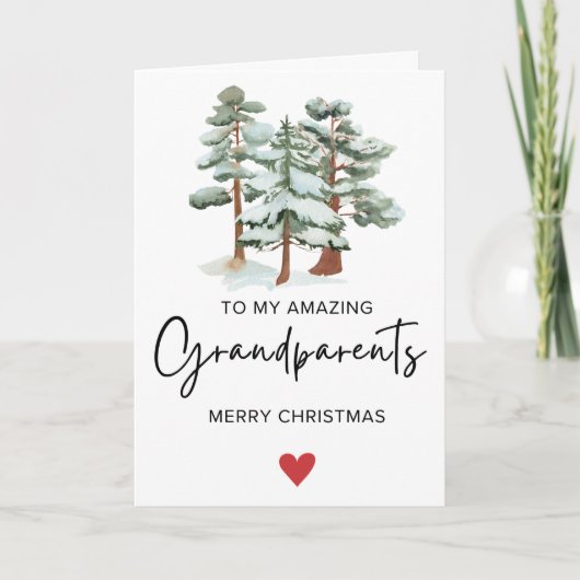シンプル トゥ マイ グランドペアレンツ メリー クリスマス フォールド (正面)