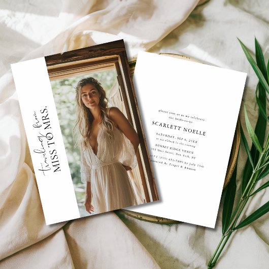 シンプル トラベリング・トゥ・ミセス・バジェット ブライダルシャワーの写真 招待状