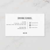 シンプル·ドライブ·スクール（ロゴ/ソーシャル·メディア付き） 名刺 (裏面)