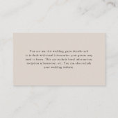シンプル ナチュラル ウェディング ゲスト 詳細 エンクロージャーカード (裏面)