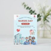シンプル ナース グリーティングカード | コーヒーと慈愛 サンキューカード (スタンド正面)