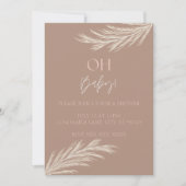 シンプル ニュートラル ボヘミア シャワー 招待状 (正面)