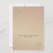 シンプル ネイビーブルー ウェディング 招待状 (裏面)