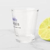 シンプル ネイビーブルー ブライズメイド パーソナライズ ショットグラス (右)