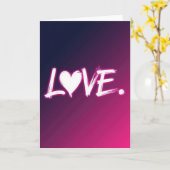 シンプル ネオン ラブ カード (黄色い花)