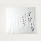 シンプル ハッピーエバーアフター フォト バックドロップ タペストリー (正面(横))